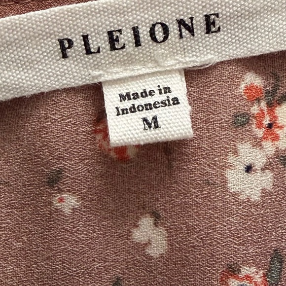 Pleione Brown Floral Puff-Sleeve Blouse - Picture 7 of 12